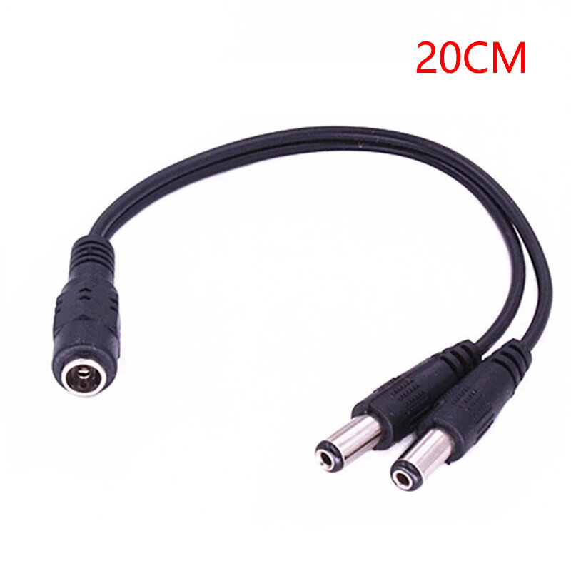 DC 1 Female to 2 Male Power Split Splitter Cable 2.1*5.5mm for CCTV Camera Security DVR Accessories LED Light Strip
