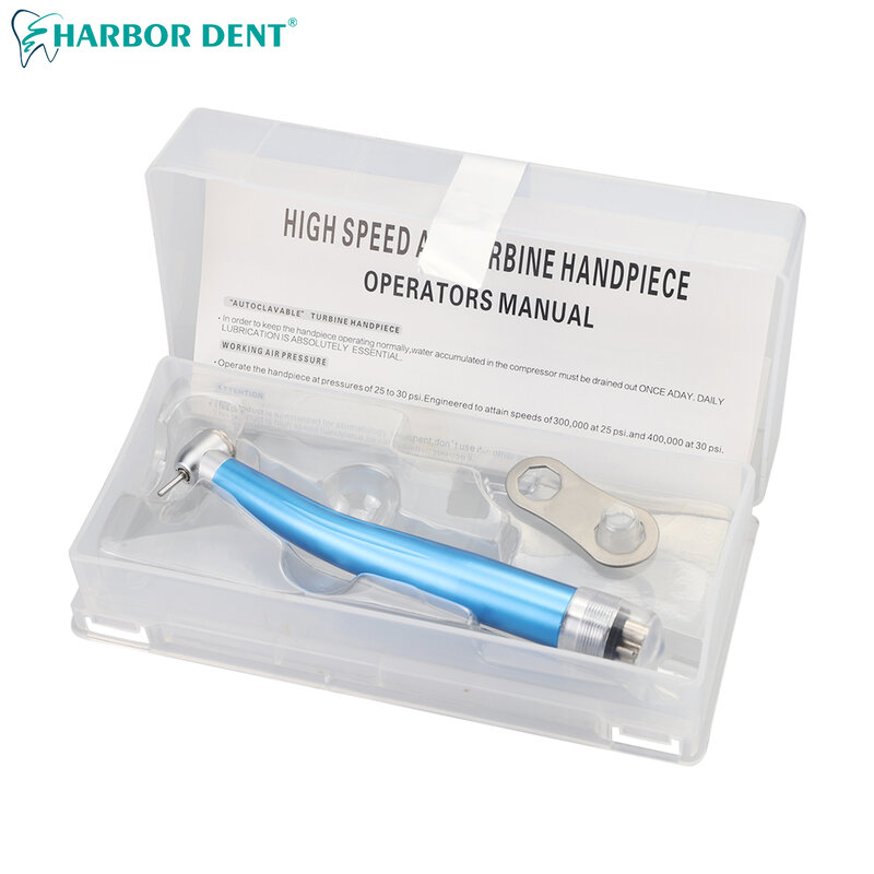 1PC Dental High Speed Handpiece Fit For NSK Single Point Water Spray Contra Angle Air Turbine Push Button 2/4 Holes