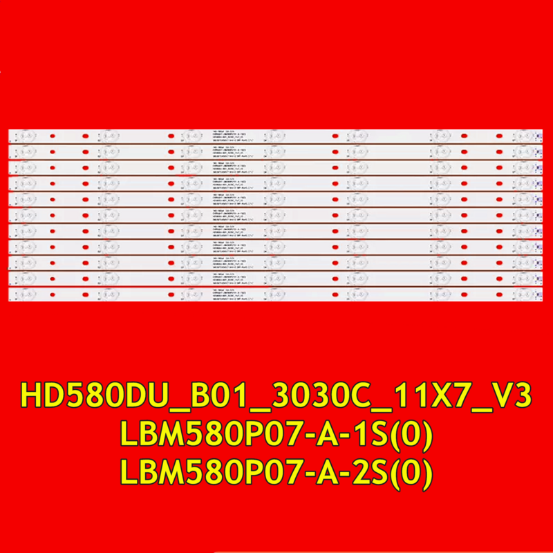 แถบไฟเรืองแสงทีวี LED สำหรับ LED58EC620UA LED58K320U LBM580P07-A-2S HD580DU_B01_3030C_11X7_V3 (0)