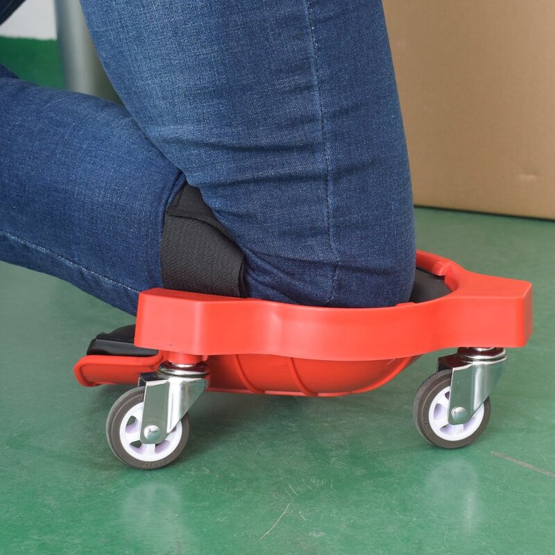 1/2 pezzi di protezione del ginocchio rotante con ruota integrata in schiuma imbottita piattaforma di posa ginocchiera universale per ruote