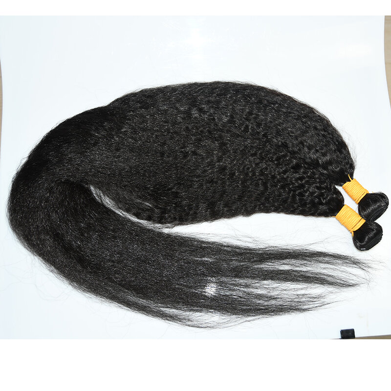 وصلات شعر ريمي برازيلي للنساء ، شعر بشري ، خصلات مستقيمة غريبة ، 30 بوصة ، 32 بوصة