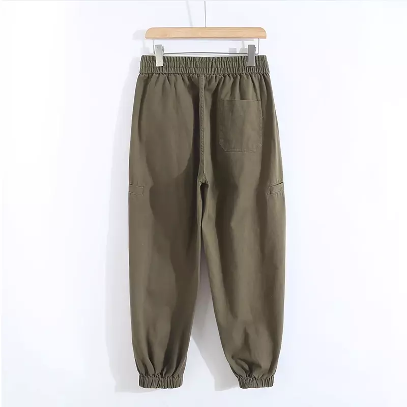 2024 New Casual Pants Men's Multi Pocket Workwear Pants Spring and Autumn Slim Fit Men's Loose Straight Leg Pants Tough Guy Tren