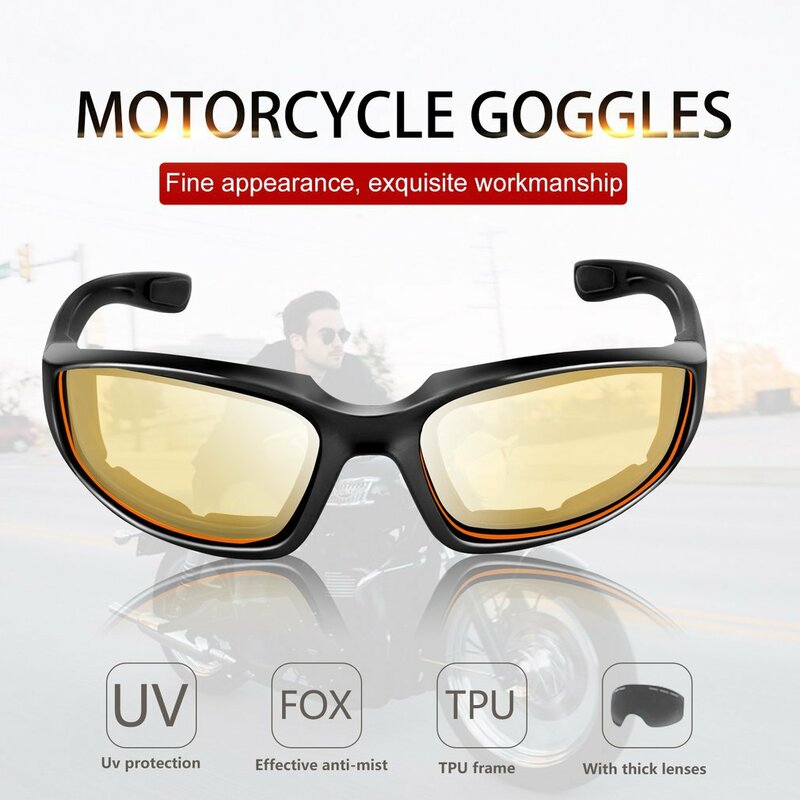 ใหม่รถจักรยานยนต์แว่นตาป้องกันแว่นตากันฝุ่น Windproof ขี่จักรยานแว่นตากลางแจ้งแว่นตาเล่นกีฬาแว่นตา