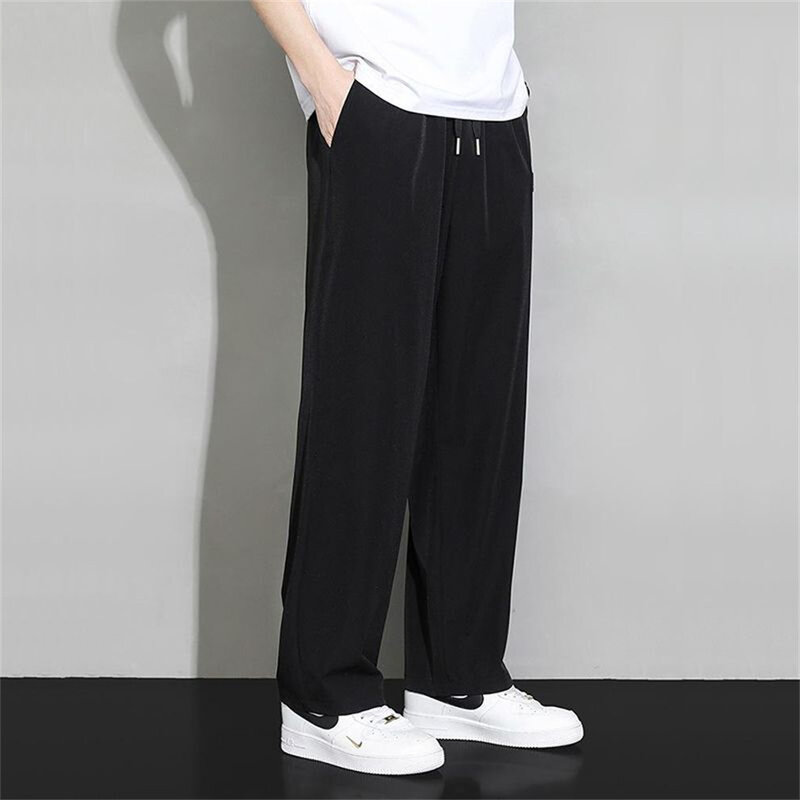 Pantalon cargo surdimensionné pour homme avec poches zippées, élastique, décontracté, sport, mode printemps, été, Harajuku