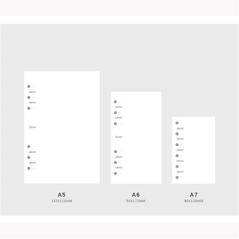 Блокнот с 6 отверстиями, сменная Бумага для внутренних страниц формата А5/А6, s-образные точки для ежедневного, еженедельного, ежемесячного планировщика, внутренняя бумага