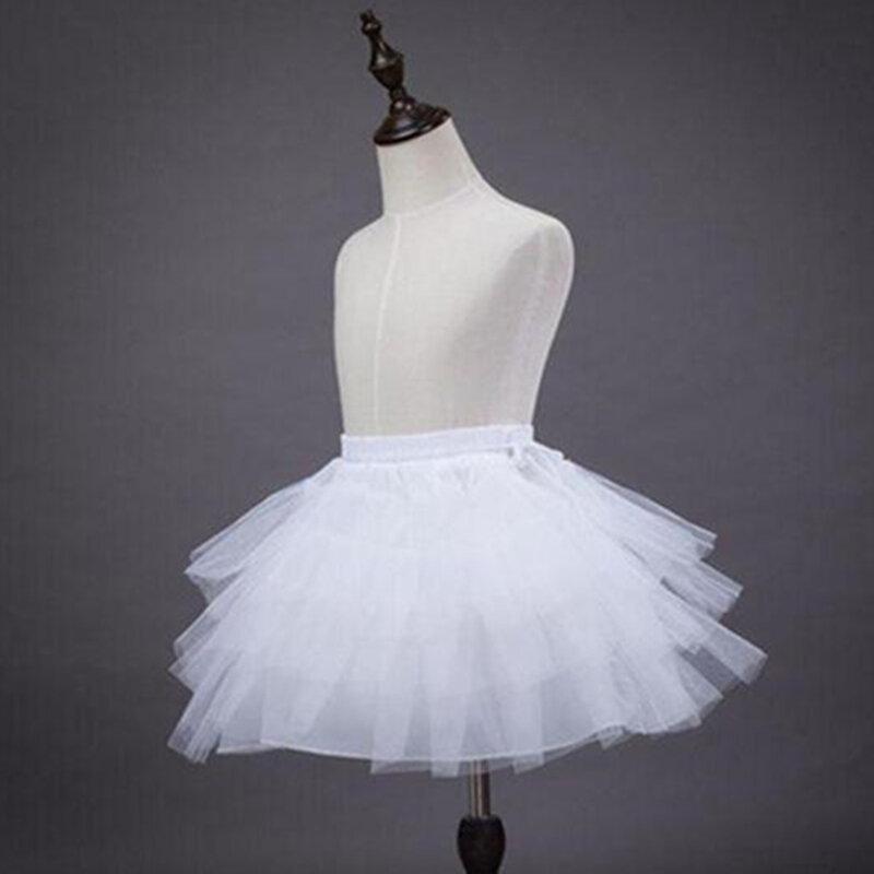 Rok bawahan gadis bunga, Cosplay pesta gaun pendek Jupon Enfant Fille Lolita rok Tutu balet Enaguas sottoakan Mini