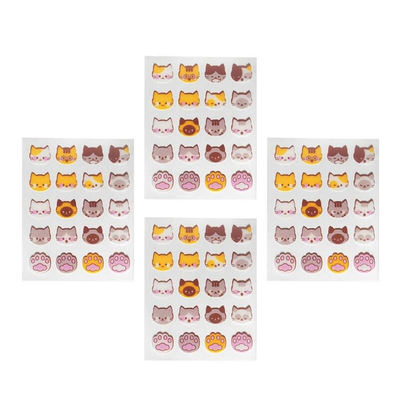 20pcs Cute Cartoon Cat Acnes Care Patch Pimple Spots Treatment Gentle Repair Breathable Soothing Invisible Facial Care Sticker