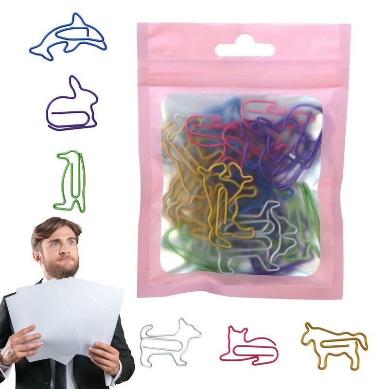 Kreatywny papier klip 30 Pices Mini papier zestaw klipsów kształt zwierzęcia lub samolotu losowe prezenty szkolne dla czytelników współpracowników nauczycieli
