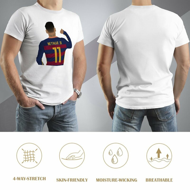 Neymar와 Jr 브라질 축하 티셔츠, 축구 스트라이커 55 귀여운 스포츠 활동 대회, Eur 사이즈 빈티지