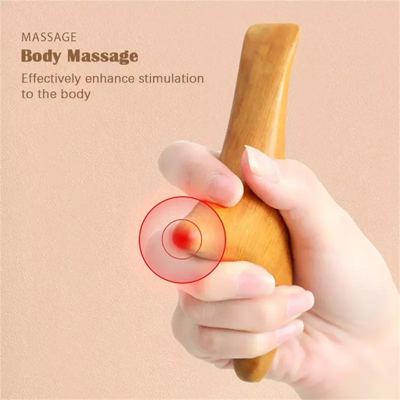 Herramientas de madera para masaje de puntos gatillo Gua Sha, herramientas de drenaje linfático profesional, herramientas de masaje de terapia de madera para espalda, pierna, mano, cara