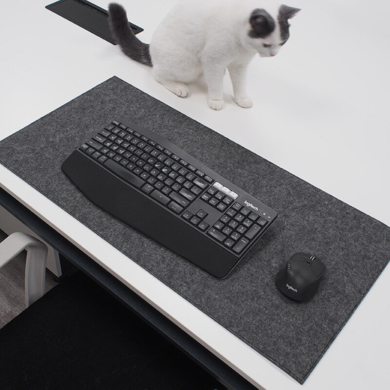 Большой коврик для игровой мыши XXL, коврик для компьютерного стола, шерстяной войлочный Настольный коврик для клавиатуры для ноутбука, нескользящий Настольный коврик для мыши