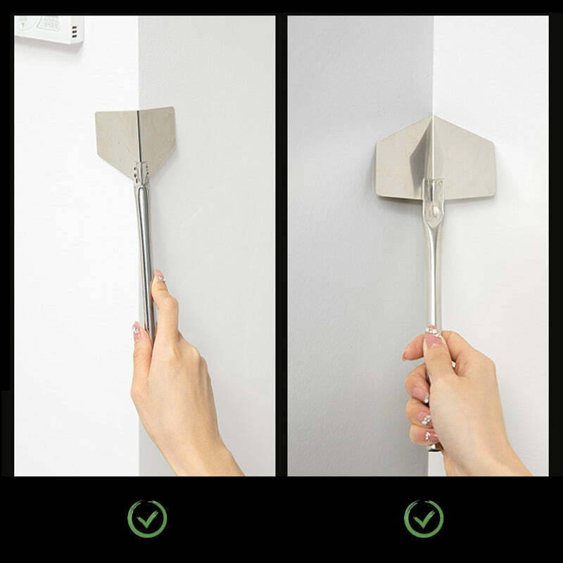 2PCS Stainless Steel Drywall Corner Trowel Wall Corner Putty Mud Smoothing Construction Internal And External Corner Tools
