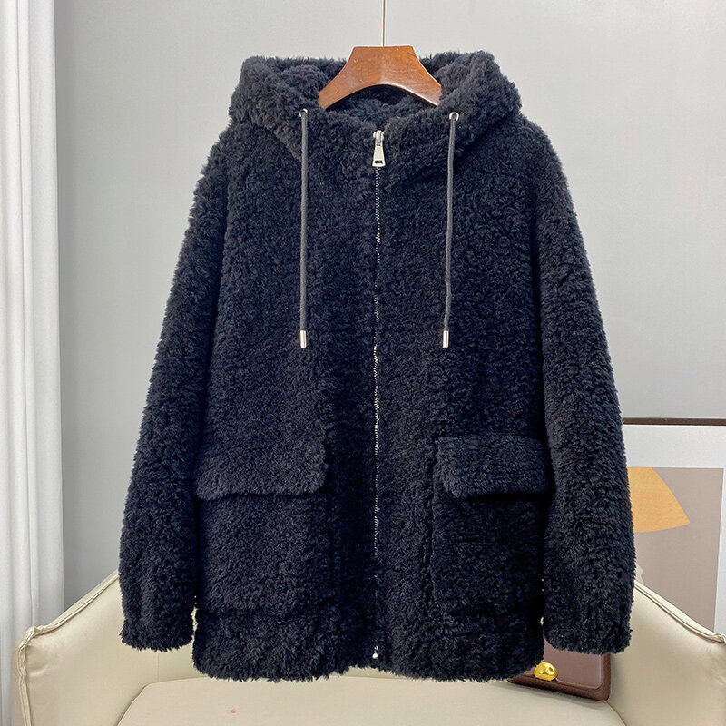 PUDI kobiety płaszcz futrzany wełniany kurtka zimowa kobieta dziewczyna prawdziwe strzyżenie owiec Parka płaszcz CT1111