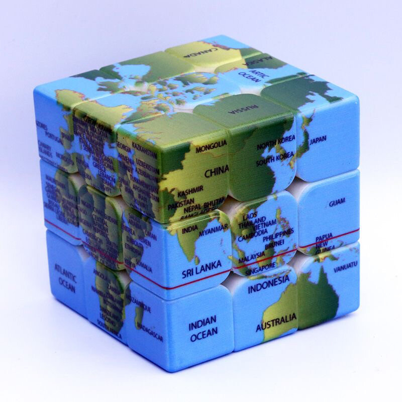 매직 큐브 트위스트 퍼즐 큐브 장난감, 3x3x3 맵