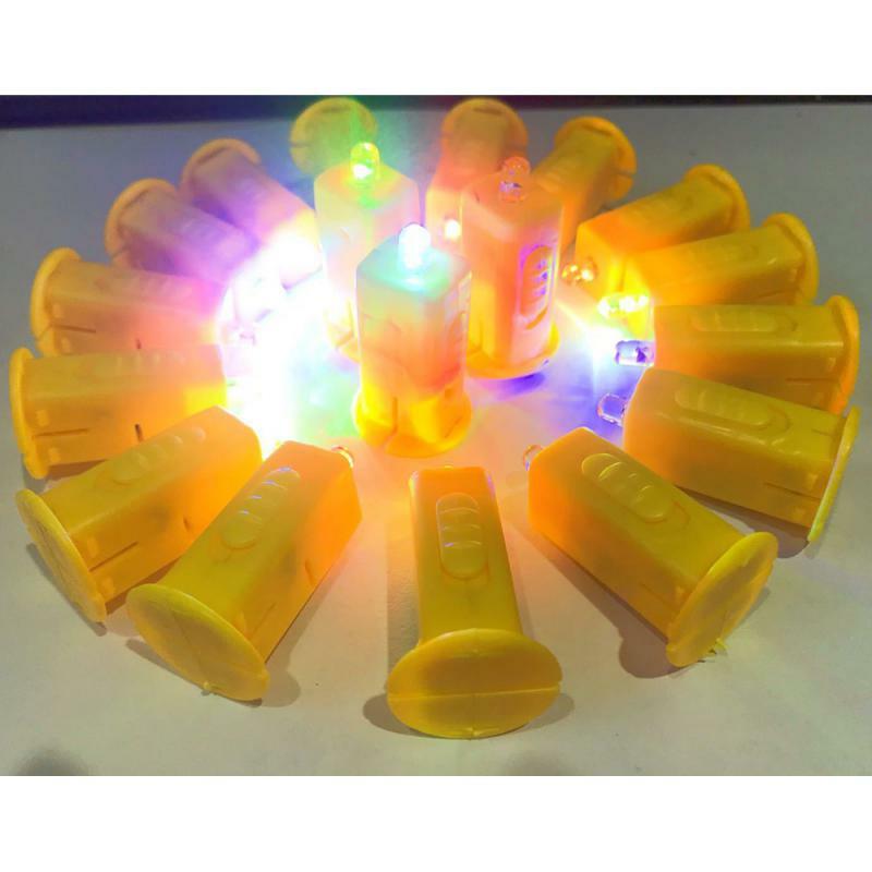 โคมไฟ LED ใช้แบตเตอรี่เทียนไฟฟ้าสำหรับโคมไฟกระดาษตกแต่งงานปาร์ตี้แสงเทียนไฟฟ้าสีสันสดใส