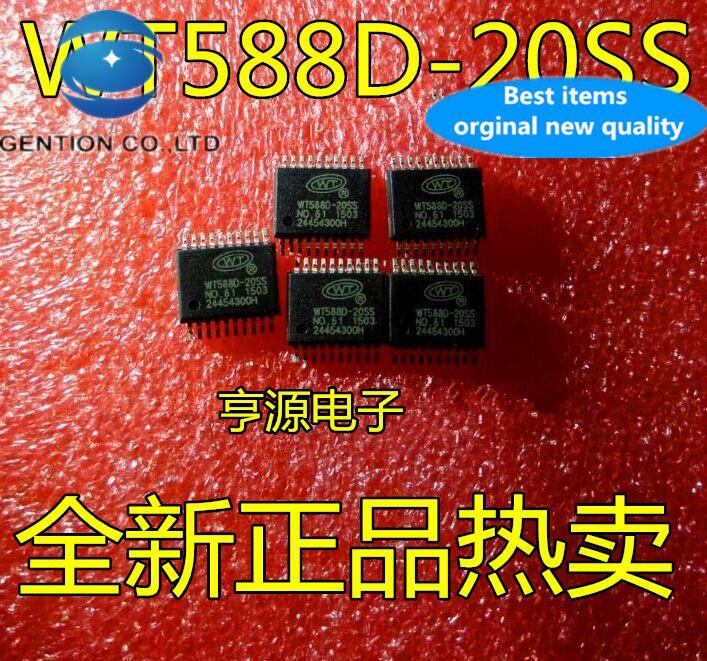 20 piezas 100% original, nuevo chip de controlador USB de voz, WT588D-20SS, WT588D, WT5880-20SS, SSOP20