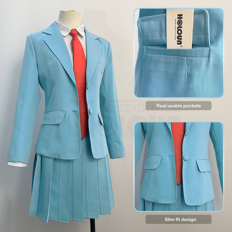 Косплей-костюм холун Скип и лоферы из аниме Iwakura Mitsumi, школьная форма, синий костюм, рубашка, женская повседневная одежда, подарок