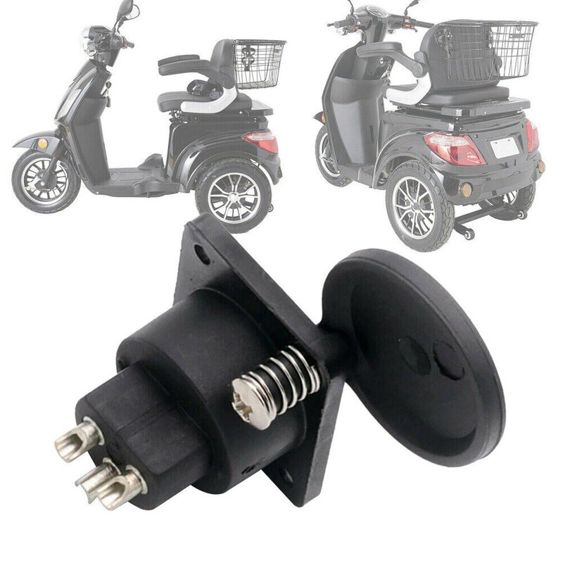 Tomada fêmea XLR de 3 pinos para Audio Mobility Scooter, Auto Peças de reposição, Black Metal, Auto Peças de reposição, 1PC