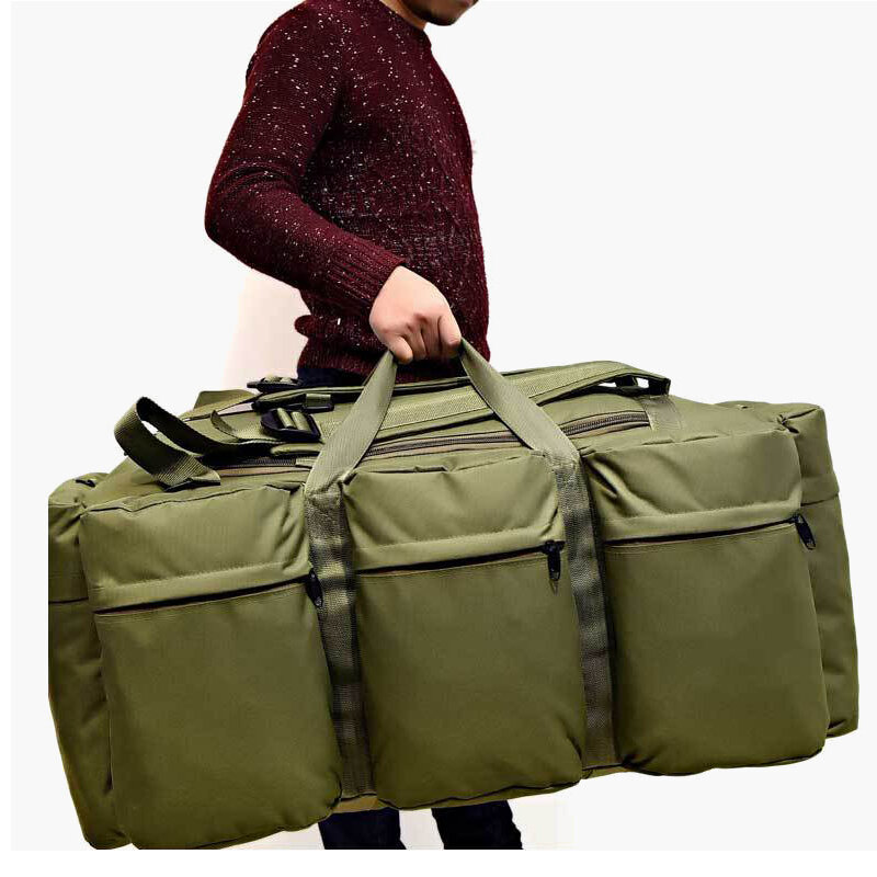 90l grande capacidade dos homens sacos de viagem de lona mochila tática militar à prova d' água caminhadas escalada camping mochila sacos xa216k
