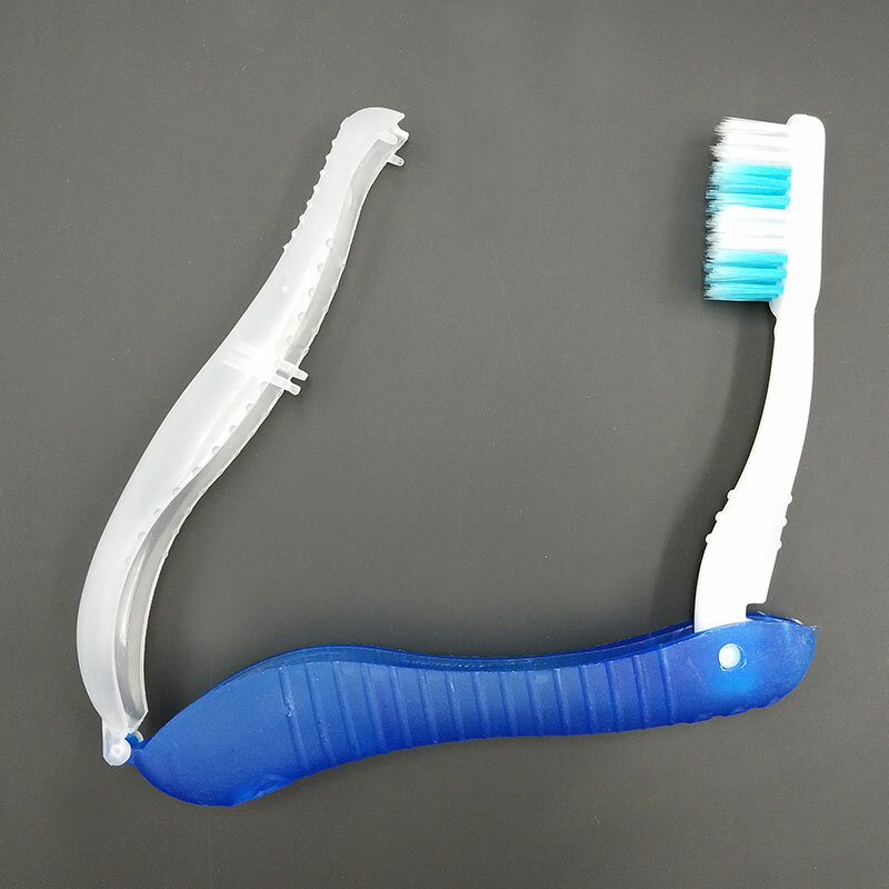 ใหม่สุขอนามัย Oral ทิ้งแบบพกพาพับได้ตั้งแคมป์แปรงสีฟันเดินป่าฟันแปรงฟันทำความสะอาดเครื่องมือ2022ขายส่ง