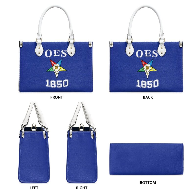 Personalized Custom Name Sorority Gifts OES Sisterhood Eastern Star Brand Designer Women Handbags Leather Purse Luxury Female