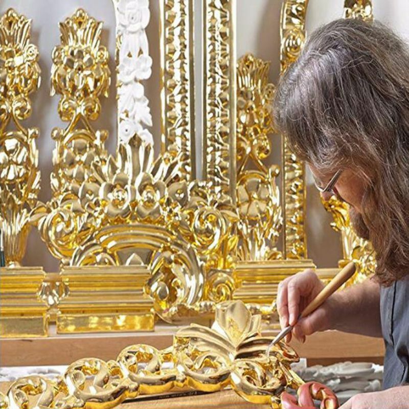 100 sztuk arkusz złota arkusz DIY imitacja papieru foliowego biżuteria żywicy dokonywanie złocenie sztuki