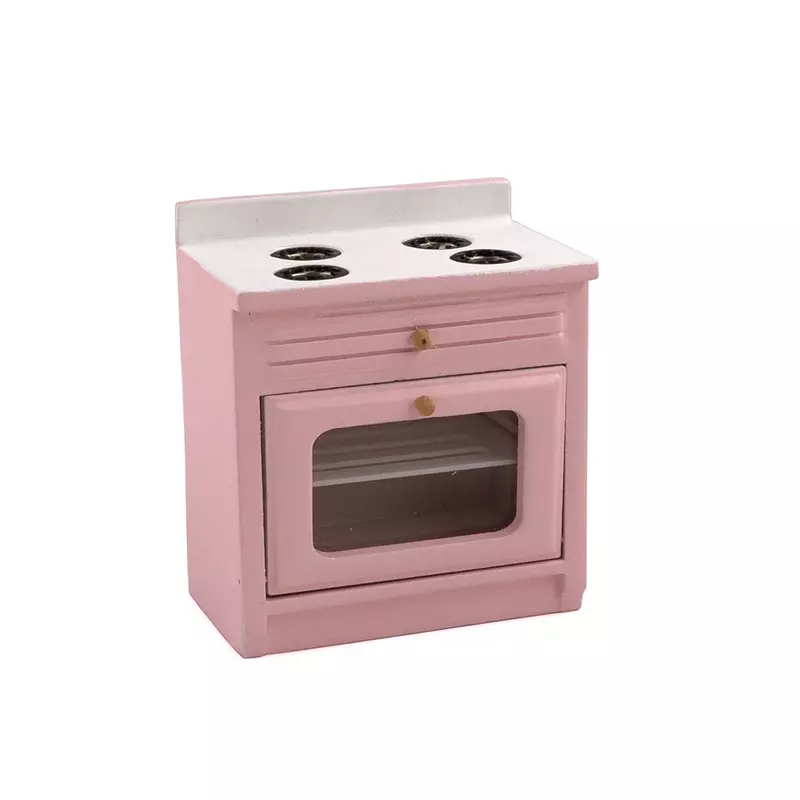 1/12 Dollhouse Mini Wooden Kitchen Cupboard Model Toys Miniature Countertop Sink Stove Cabinet Furniture Doll House Accessories
