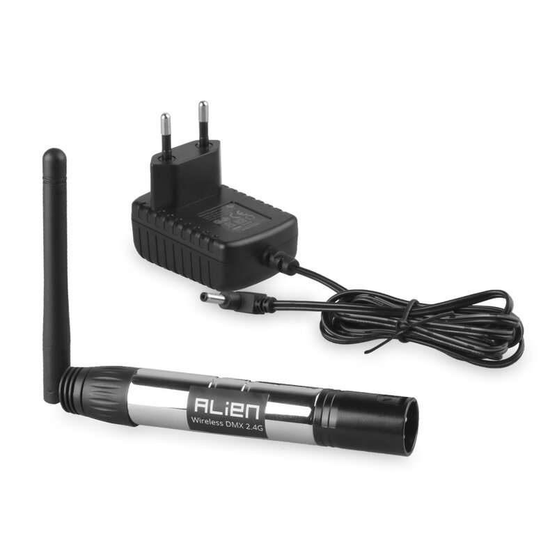 ALIEN 2.4G ISM DMX512 Dfi Controller Rechargeable Wireless Receiver Built-in Battery Transmitter 3 Pin XLR for DMX Stage Lights
