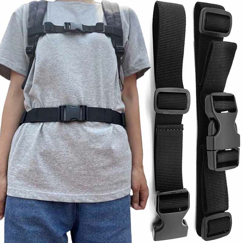 Backpack Magnetic Chest Pack StrapEasy Detachable Strap Adjustable Shoulder Strap Outdoor Camping Tactical Bag Strap Accessories