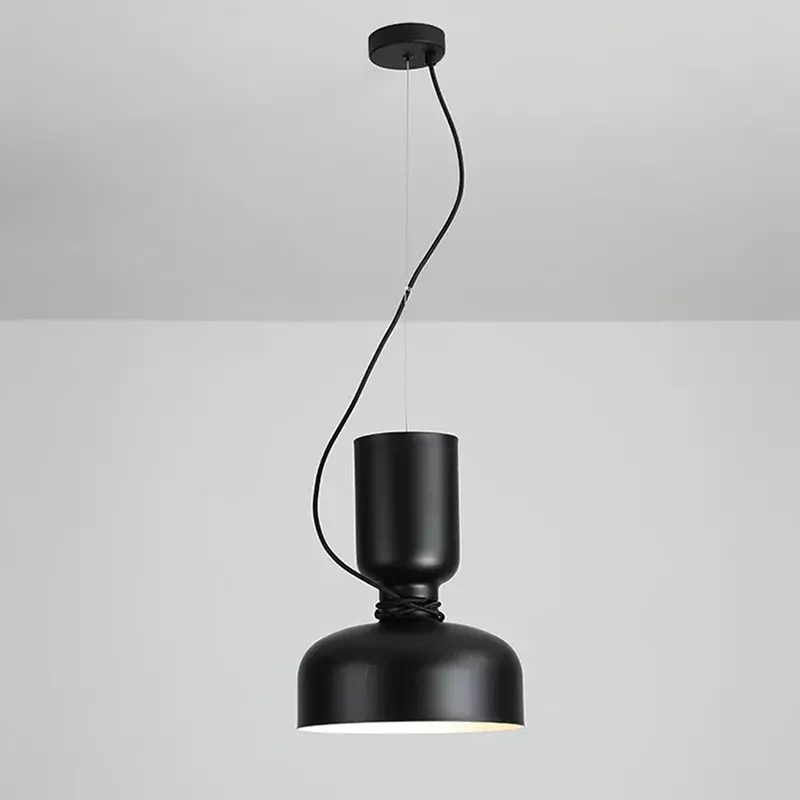Artystyczna kreatywna lampa wisząca w restauracji nordycki współczesny duński projektant z kutego żelaza abażur Bar Cafe kuchnia lampa wisząca