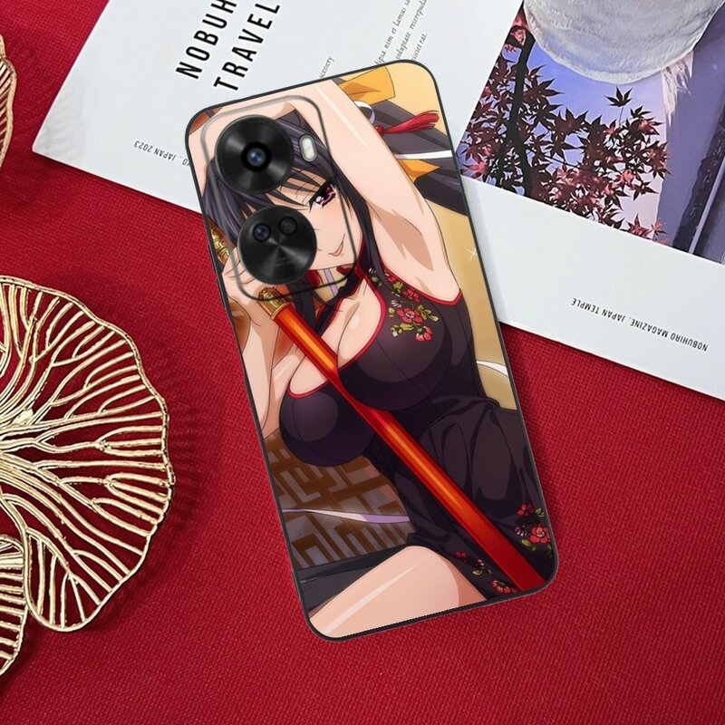High School DxD Akeno Mobile Phone Case for Huawei Nova 12 11 10 9 8 7 Pro SE 5G Black Soft Phone Cover Funda