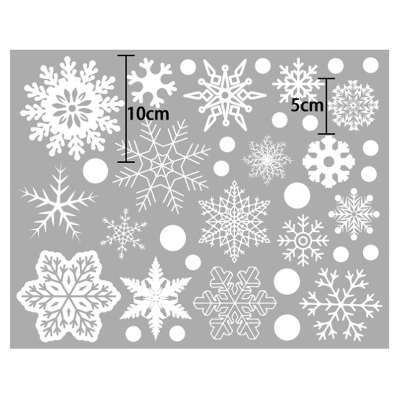 Glitter Snowflake Window Film para o Natal e Ano Novo, Static Glass Sticker, Static Decal, Clings, Point, 17Pcs, 20Pcs