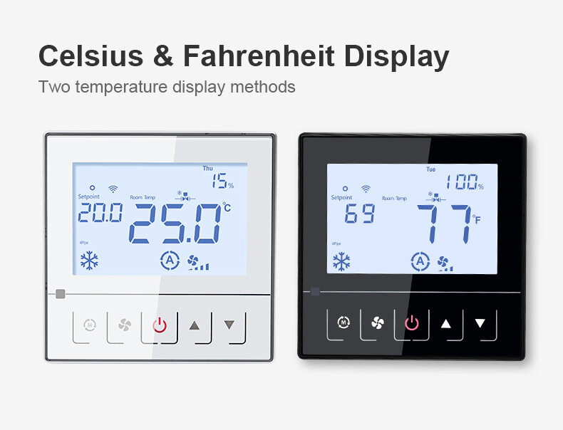 Bandary-Thermostat de Chaleur Domestique, avec Télécommande, le Meilleur, Intelligent, Facile, Manuel, Wifi