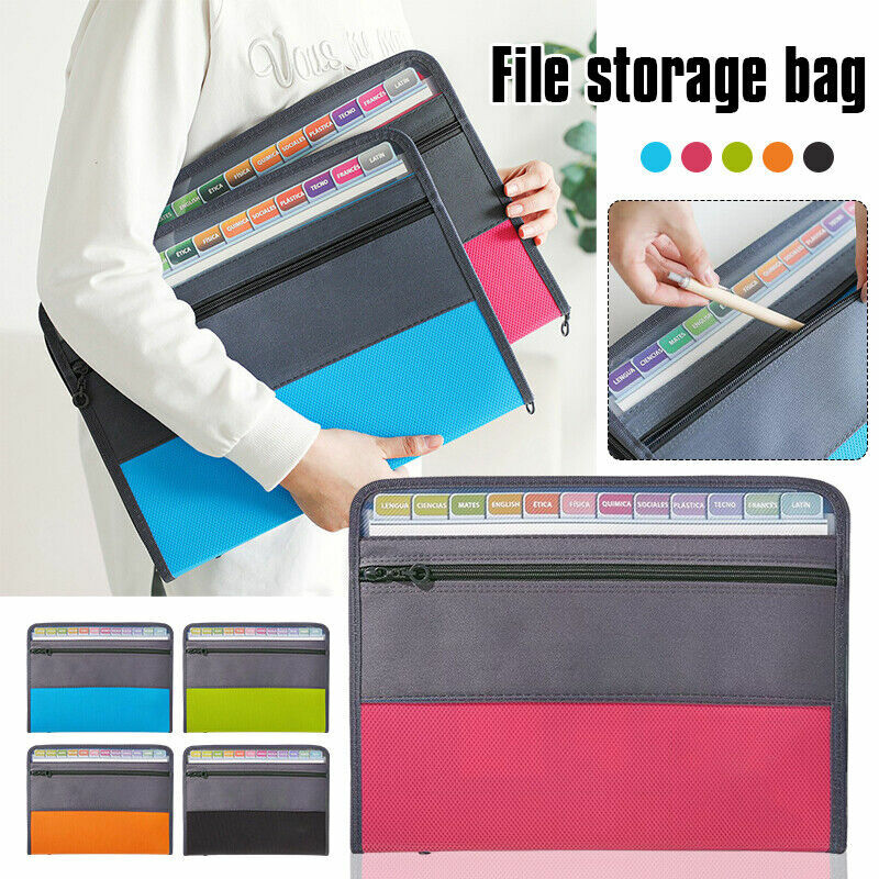Expanding File Organizer 13 Pocket Accordion File Folder Document Organizer Expanding Zip File Folder With Zipper Closure Pouch