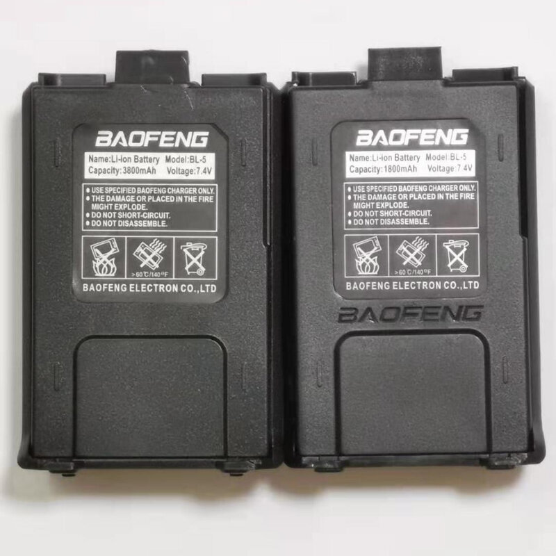 Baofeng-Batería de walkie-talkie para Radio bidireccional, 1/2 piezas, 1800mah/3800mAh, Uv 5r, para Uv-5ra y uv-5re
