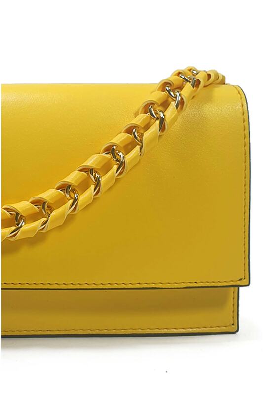 Желтая вязаная мини-сумка с цепочкой на ремешке, модная Роскошная Удобная Очаровательная сумка на плечо, 2021