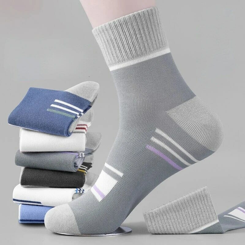 10 Pair Men's Cotton Socks Sweat-absorbing Breathable Anti-odor Thick Models Of Long Socks Trendy Sports Cotton Socks Men