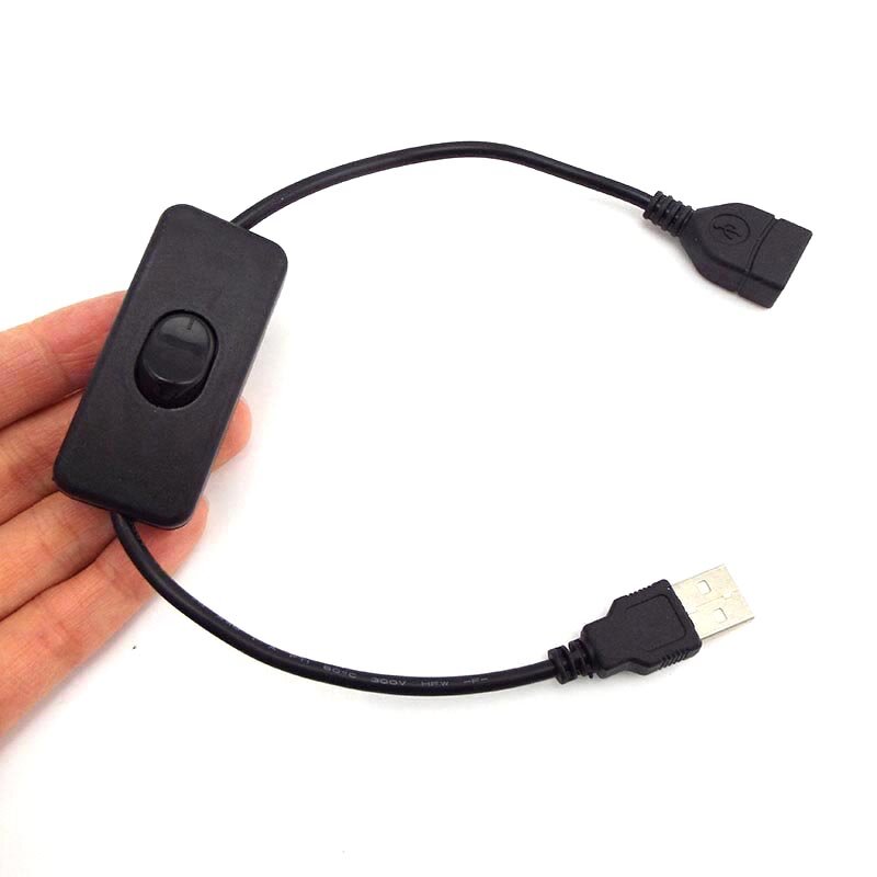 28cm USB 케이블 스위치 ON/OFF 케이블 연장 토글 USB 램프 USB 팬 전원 공급 장치 라인 내구성 어댑터 A