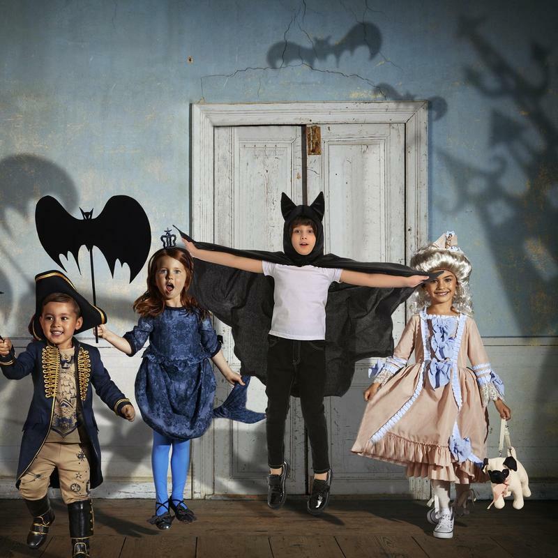 Cape de chauve-souris à capuche pour enfants, ailes de vampire noires, habillage avant exquis, Halloween, Everak, enfants