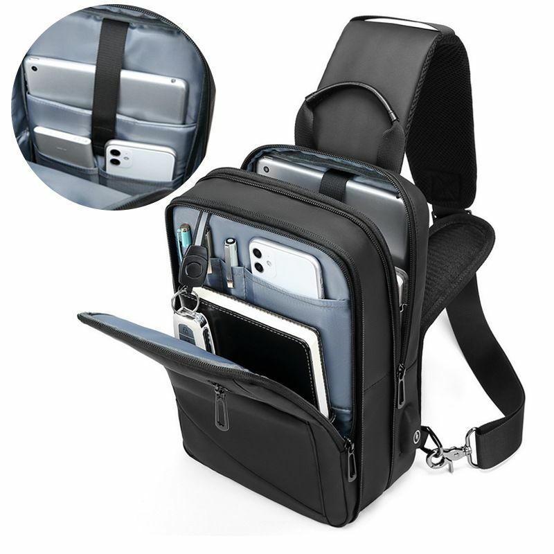 Men's Sling Bag Waterproof and Large capacity Chest Bag Shoulder Crossbody Bag Outdoor portable leisure cross bag