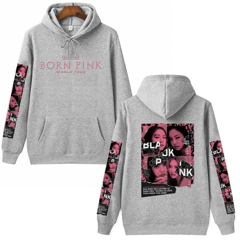 Born Pink Hoodies Sweatshirts Men Women Hip Hop Street Style Kpop Gift Student  Sleeve Autumn Spring