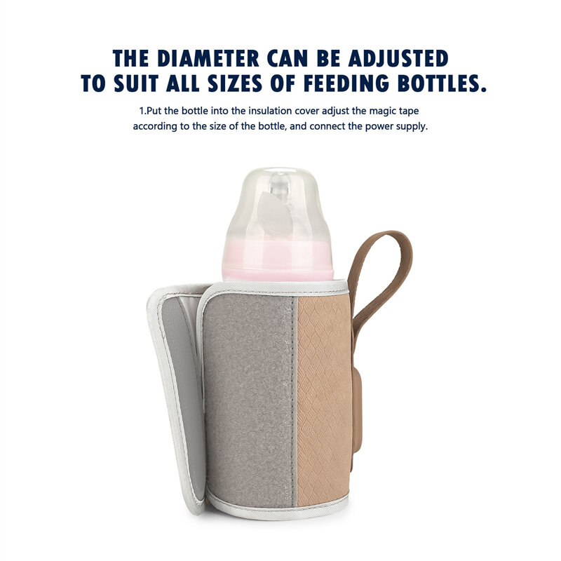 Baby Milk Water Warmer with LCD-Display Adjustable Temperature Baby Nursing Bottle Heater Safe Kids Supplies for Outdoor Travel