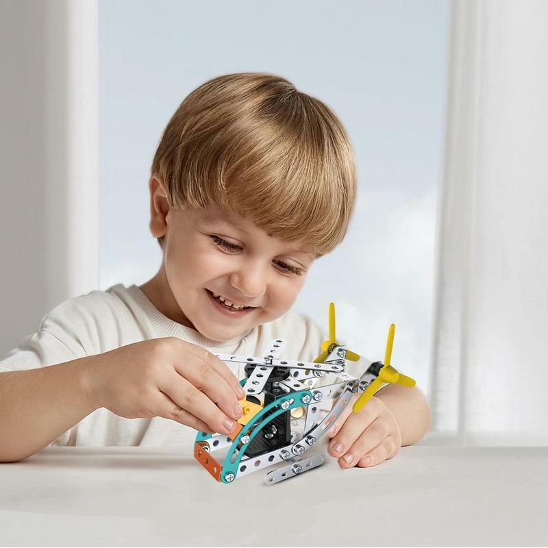 Kinderen Vliegtuigmodel Speelgoed Uitdagende Vliegtuigbouw Speelgoed Mechanische Stijl Ornament Voor Volwassen Legpuzzel Creatieve Geschenken