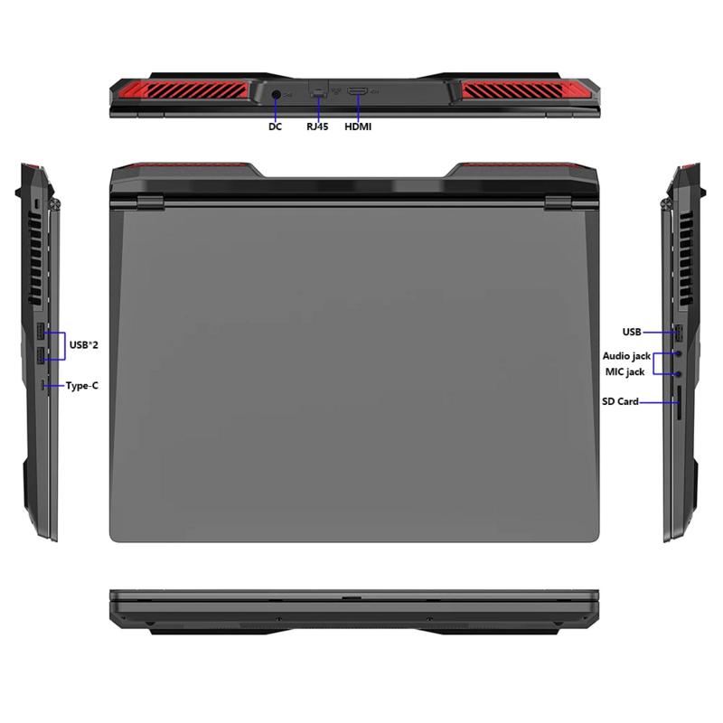 NVIDIA-Ordinateur portable de jeu rétro4.2 avec empreinte digitale, 16 pouces, 2560x1600, 2K IPS, I7, 14 cœurs, 12700H, RTX 3060, 6 Go, 64 Go de RAM, Gamer Notebook, Nouveau