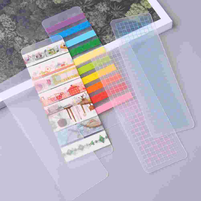 40 Pcs Tape Dispenser Office Decor Washi Dispensers Cards School Supplies Plastic Decorative Storage Boards Paper Sub-packing