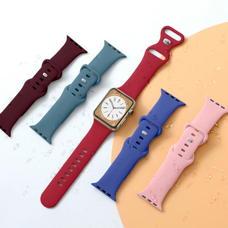 Silikon armband für Apple Uhren armband 44mm 45mm 41mm 40mm 49mm 42mm 38mm 45 44mm Armband iwatch Serie ultra 2 se 9 8 7 6 5 4 3