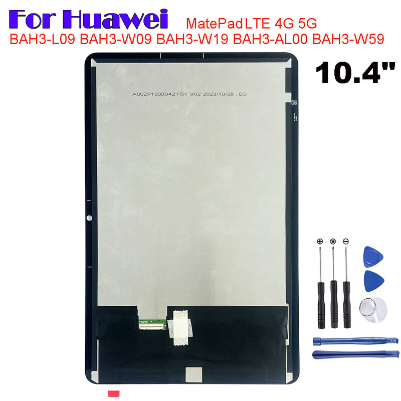 For HUAWEI MatePad 10.4" BAH3-L09 BAH3-W09 BAH3-W59 BAH3-W19 BAH3-AL00 LCD Display Touch Screen Digitizer Glass Assembly Repair