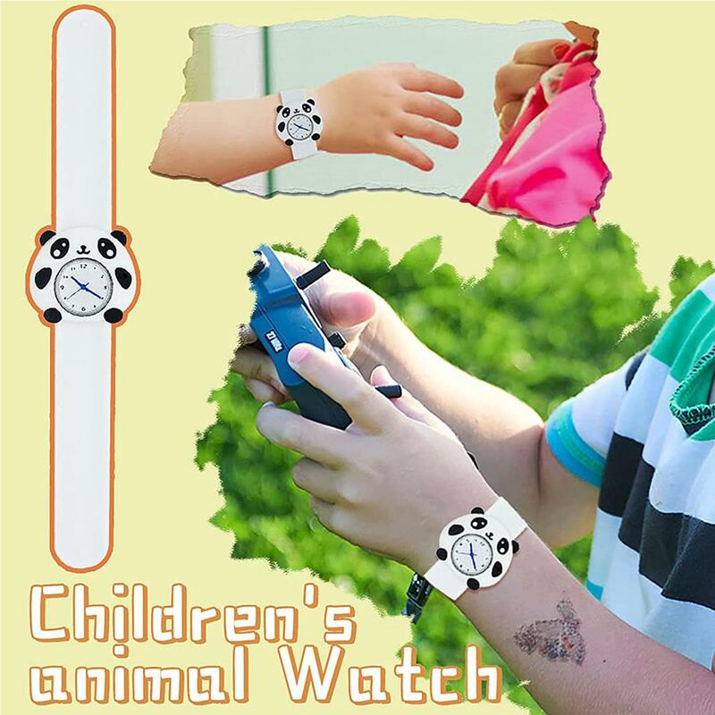 นาฬิกาข้อมือเด็กหญิงเด็กชายของเล่น3D รูปสัตว์การ์ตูนนาฬิกานาฬิกาข้อมือซิลิโคนควอตซ์สำหรับงานเลี้ยง