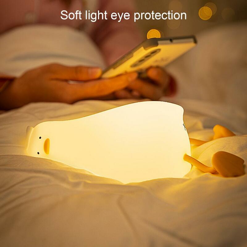 Креативная декоративная Ночная лампа с низким энергопотреблением, мини-Лежащая утка, Детская лампа