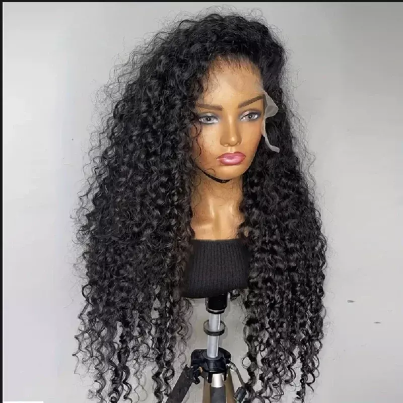 Long Soft Glueless 26“ 180Density Kinky Curly Lace Front Wig For Women With BabyHair Preplucked Daily Cosplay